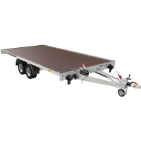 Vlakke kiepaanhanger met vloer 406x200 vrachtwagenaanhanger UNITRAILER UNIPLAT NIEUW 4020S P MTM 2700 kg