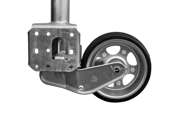 Roue jockey automatique UNITRAILER avec poignée, 500 kg, 60 mm, 660-904 mm