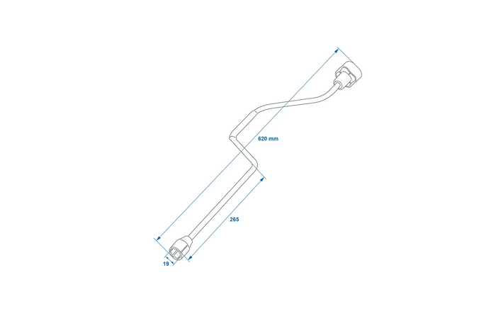 Zwengel voor uitschuifbare steun ProPlus 360025 voor aanhanger 620 mm 19 mm