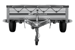 Autoaanhanger met aluminium zijwanden 264x125 Unitrailer Garden 264 KIPP ALU met H-0 frame en grijze afdekking