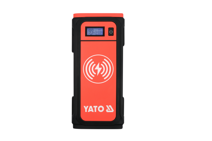 Démarreur de voiture YATO YT-83085 de 16 000 mAh avec démarrage de secours et charge par induction