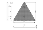 Triangle réfléchissant d'avertissement DOBPLAST DPT35, rouge, 148 mm
