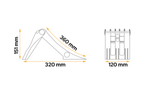 Cale de roue pliable LOKHEN ORIGAMY 36 h : 151 mm / set avec poignée