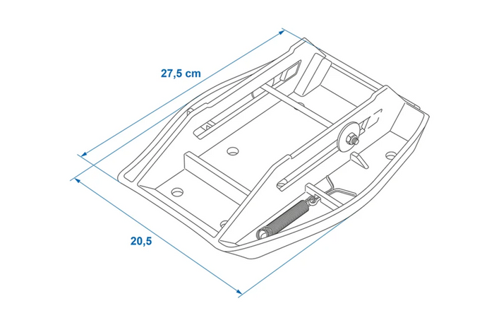 Ensemble de quatre supports pour stabilisateurs de remorque ProPlus 361519 avec ressort 20,5 x 27,5 cm