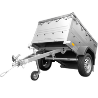 Unitrailer GARDEN TRAILER 150 KIPP (NIEUW) met steunwiel, BIS boordwanden en grijze vlakke kap