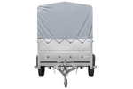 Remorque légère sur ressorts 264x125 UNITRAILER GARDEN 264/R KIPP avec côtés, ridelles BIS, châssis H-800 et bâche grise