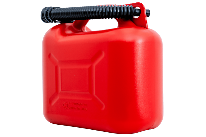 Bidon plastique HERMON 10L avec entonnoir, rouge