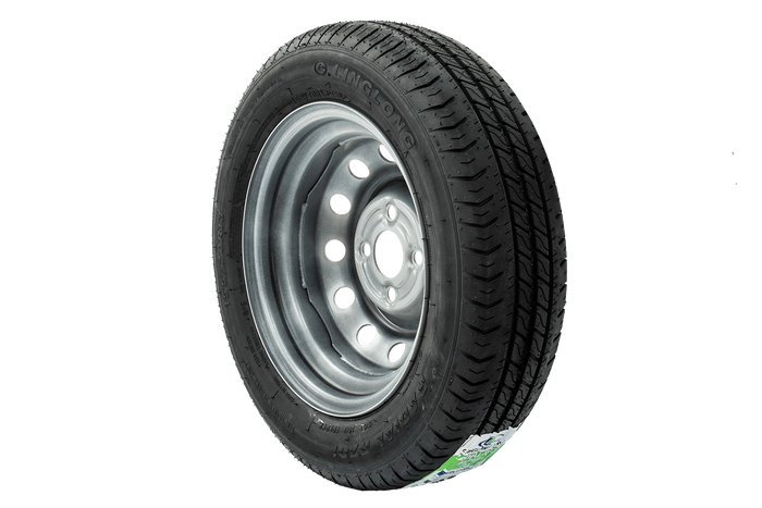 Set van twee wielen voor aanhangwagens UNITRAILER / TEMARED / NIEWIADÓW / NEPTUN / ZASŁAW LINGLONG BANDEN 155/70 R13 75N UNITRAILER VELGEN 4Jx13" 4x100 ET:30