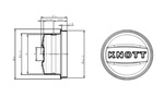 Naafdop KNOTT 64,2 mm deksel voor aanhanger