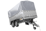 Lichte aanhanger 264x150 UNITRAILER GARDEN 265/2 KIPP met BIS-zijwanden, H-800 frame en grijze afdekking