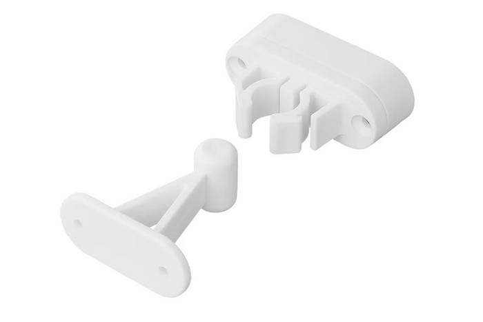 Loquet, poigné de porte de caravane ou de camping-car ProPlus 362622V02, poignée blanche à ressort pour maintenir la porte