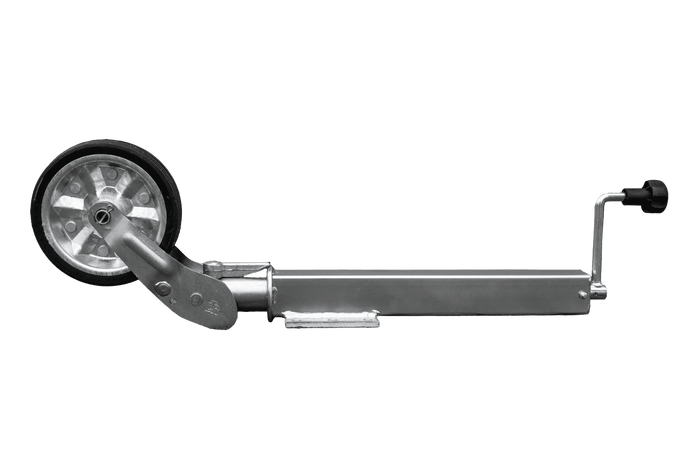 Roue jockey automatique UNITRAILER avec poignée 400 kg, 60 mm, 470-785 mm