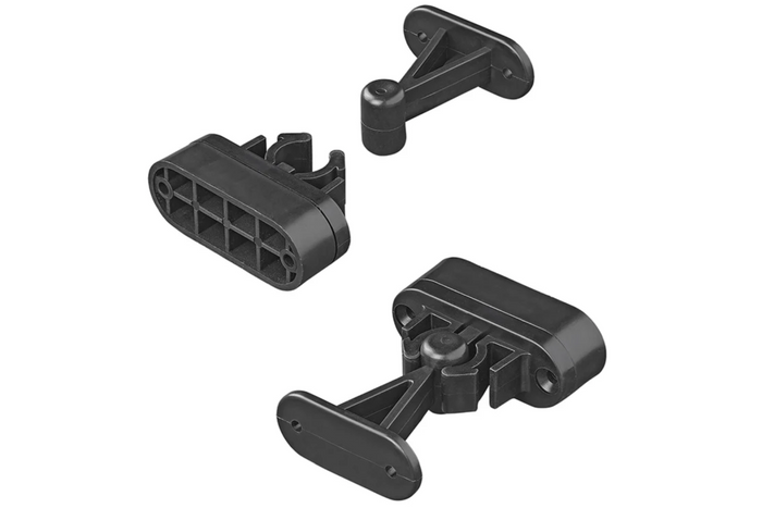 Loquet, poignée de porte de caravane ou de camping-car ProPlus 362622V02BK, poignée à ressort noire pour maintenir la porte