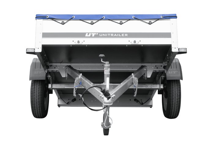 Remorque légère 200x125 UNITRAILER GARDEN 201 KIPP avec bâche bleue