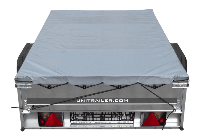 Autoaanhangwagen op veren 200x125 UNITRAILER GARDEN 201/R KIPP met H-0 frame en grijze kap