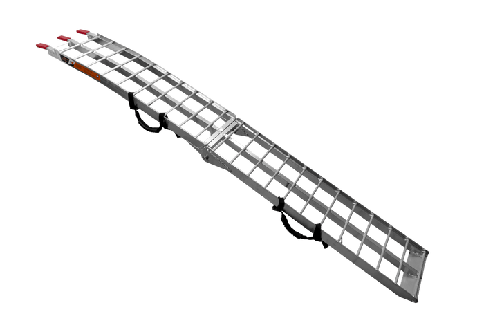 UNITRAILER ALR002 opklapbare aluminium oprijplaat voor aanhanger 221 cm 340 kg met riem