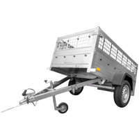 Top remorque GARDEN TRAILER 200 KIPP avec rehausses grillagées et roue jockey