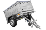 Remorque légère 150x106 UNITRAILER GARDEN 150 KIPP avec côtés BIS et bâche grise