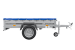 Lichte aanhanger 200x125 UNITRAILER GARDEN 201 KIPP met blauwe afdekking