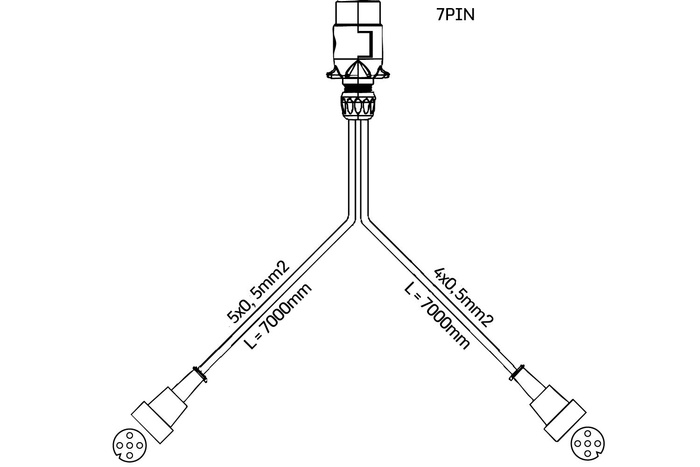 Feux arrière ASPÖCK MULTIPOINT V + faisceau MANTES 7 m, 7 broches