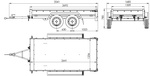 Twee-assige aanhanger 264x125 UNITRAILER GARDEN 264/2 KIPP