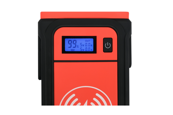 Démarreur de voiture YATO YT-83085 de 16 000 mAh avec démarrage de secours et charge par induction
