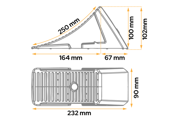Cale de roue avec support de montage AL-KO UK10, h:102mm