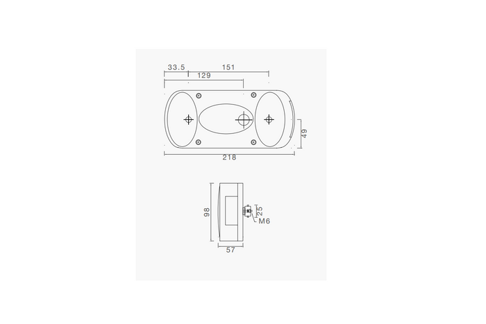 Feu arrière ASPÖCK MIDIPOINT II, 24-3210-007 baïonnette 5 broches, 5 fonctions, universel