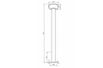UNITRAILER vaste steun voor 150 kg vlakke aanhanger 48 mm 755 mm