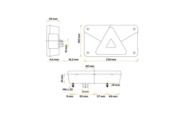  Feu arrière ASPÖCK MULTIPOINT V, 5 broches, 6 fonctions droite
