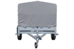 Enkelassige aanhanger 230x125 UNITRAILER GARDEN 230 FD met H-800 frame en grijze kap