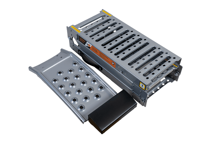 UNITRAILER ALR005 opklapbare stalen oprijplaten voor trailers, 200 cm, 500 kg, set van 2