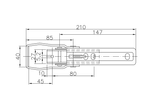 Charnière latérale WINTERHOFF BV 20-1 pour remorque, fermeture latérale basculante