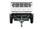 Autoaanhanger 200x125 UNITRAILER GARDEN 201 KIPP met gaaswanden, H-0 frame en grijze afdekking