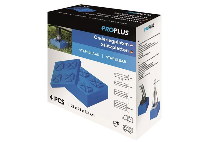 Ensemble de quatre patins de stabilisation d'angle pour remorque ProPlus 361538