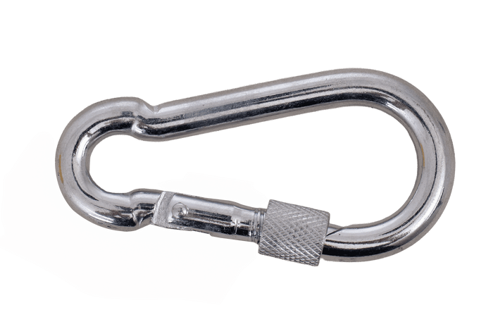 Karabijnhaak met veiligheidssysteem voor touwen DROMET KSZ.8.80 brandweerhaak 8x80mm