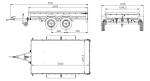 Remorque légère 264x150 UNITRAILER GARDEN 265/2 KIPP avec côtés BIS, châssis H-800 et bâche bleue