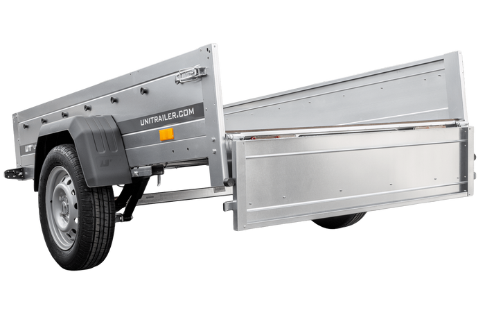 Remorque à un essieu sur ressorts 200x125 UNITRAILER GARDEN 201/R KIPP